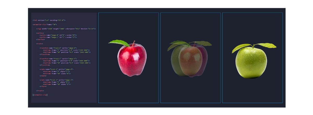 NexVDO SDK 透過簡單的介面來呼叫像百葉窗、淡入淡出、飛入飛出等眾多轉場特效